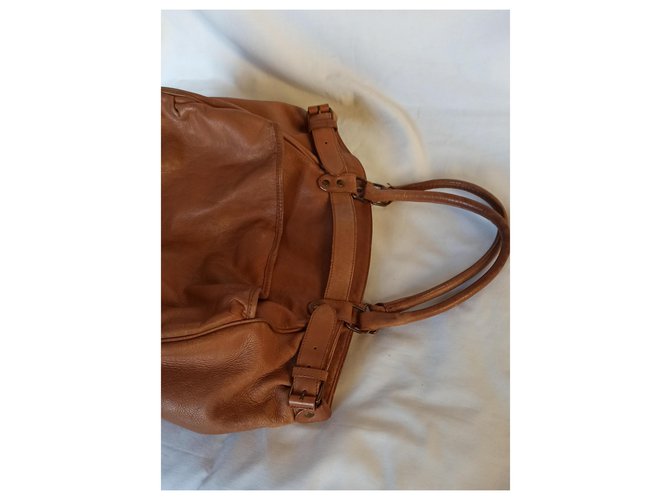 Borsa Vanessa Bruno Moon in pelle marrone - vista 7