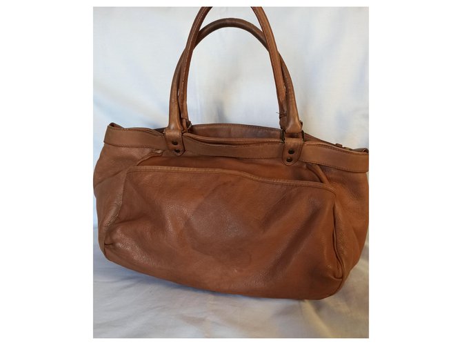 Borsa Vanessa Bruno Moon in pelle marrone - vista 8