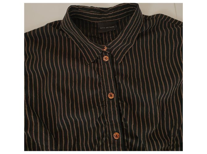 Camicia a righe Bitte Kai Rand Nera Nero - vista 2