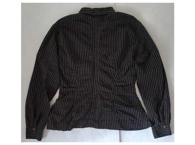 Camicia a righe Bitte Kai Rand Nera Nero - vista 3