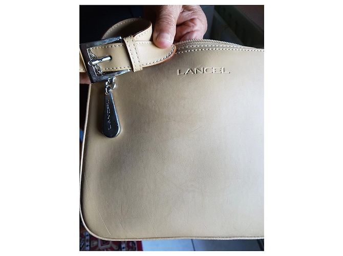 Borsa Lancel in pelle beige - vista 2