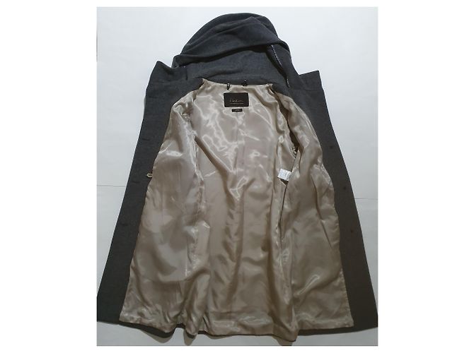 Autre Marque Abrigo Babaton gris de lana y cachemira con capucha - vista 2