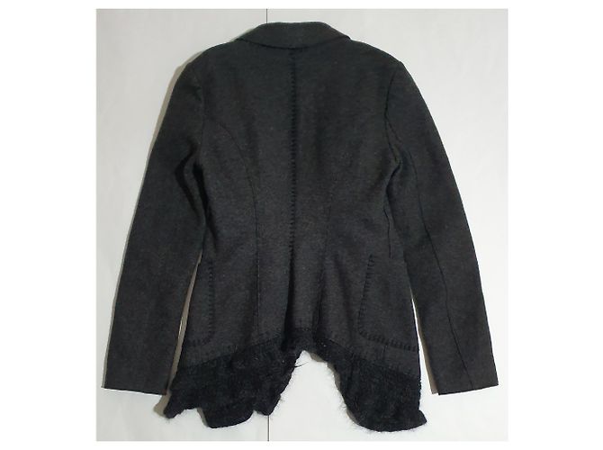 Sportmax Blazer Dunkelgrau Wolle Mohair Anthrazitgrau - Ansicht 3