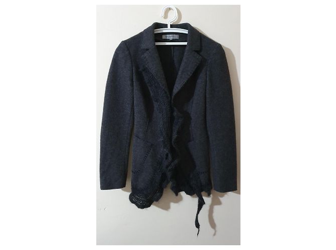 Sportmax Blazer Dunkelgrau Wolle Mohair Anthrazitgrau - Ansicht 4