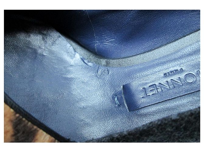 Décolleté Vionnet Leopardate in Pony e Lana Grigia 36 Stampa leopardo Grigio antracite - vista 8