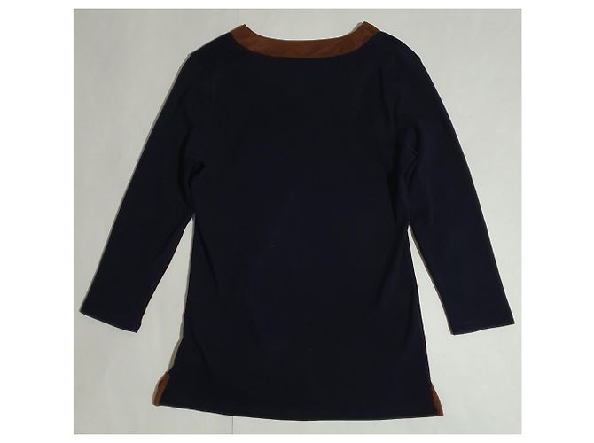 Camicetta blu in cotone Ralph Lauren - vista 3