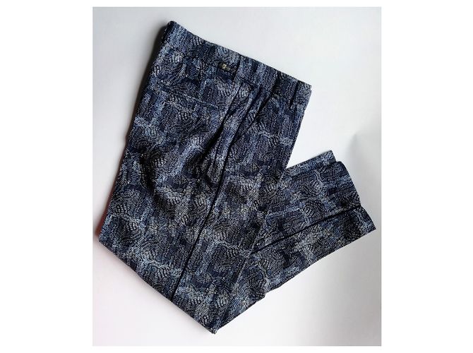 7 For All Mankind Chino Hose Scribble Blue Hellblau Dunkelblau - Ansicht 2