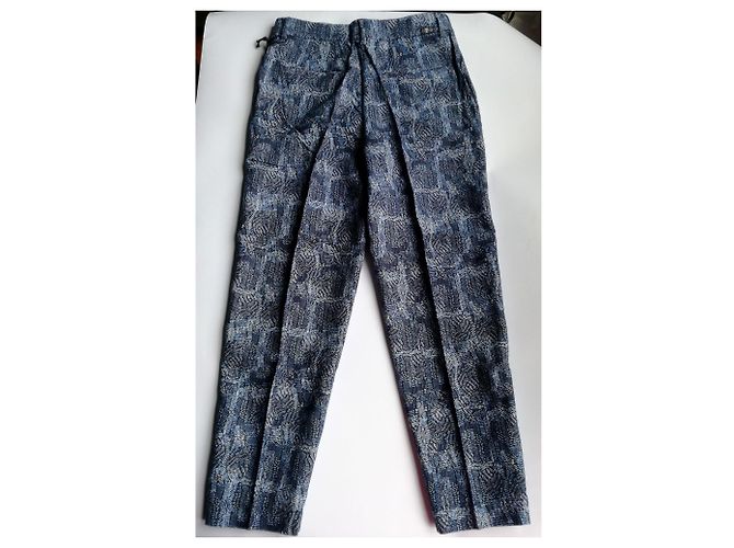 7 For All Mankind Chino Hose Scribble Blue Hellblau Dunkelblau - Ansicht 3
