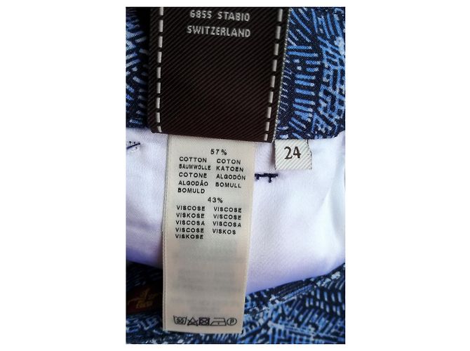 7 For All Mankind Chino Hose Scribble Blue Hellblau Dunkelblau - Ansicht 5