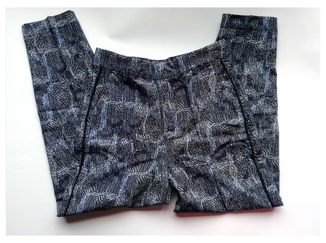 7 For All Mankind Chino Hose Scribble Blue Hellblau Dunkelblau - Ansicht 8