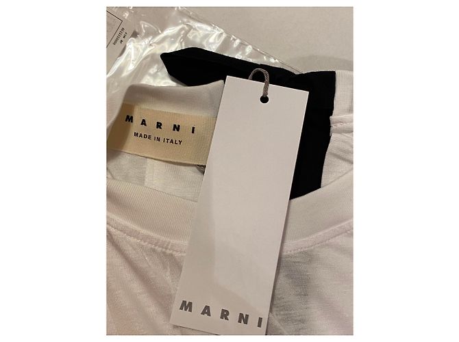 Camiseta oversize de viscosa y algodón blanca Marni Blanco - vista 3