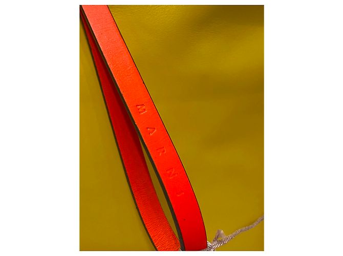 Pochette Marni in pelle gialla Giallo - vista 2