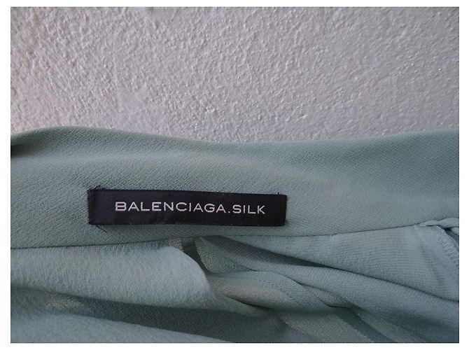 Vestido Balenciaga de seda verde - vista 7