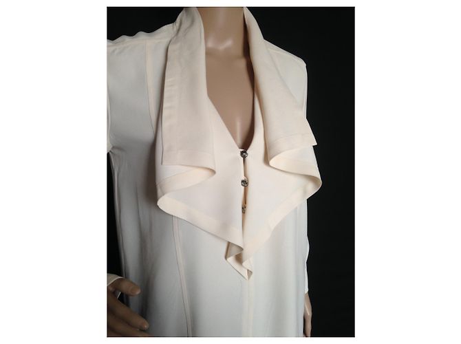 Blusa Azzaro Eggshell Viscosa Bianco sporco - vista 7