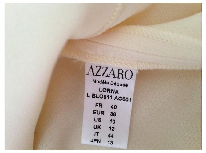 Blusa Azzaro Eggshell Viscosa Bianco sporco - vista 9