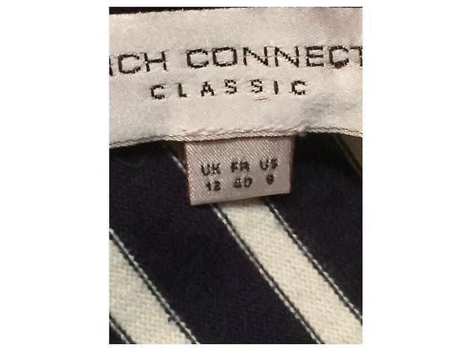 Vestido de algodón a rayas French Connection azul y blanco Azul marino - vista 5