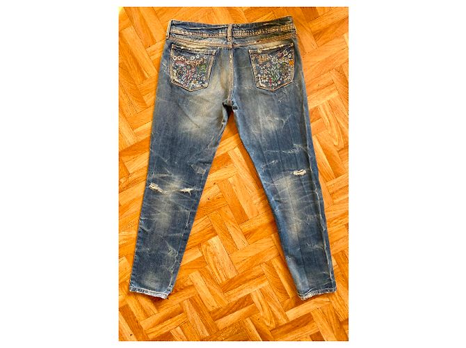 Autre Marque Jeans azules ROSSODISERA con cristales - vista 7