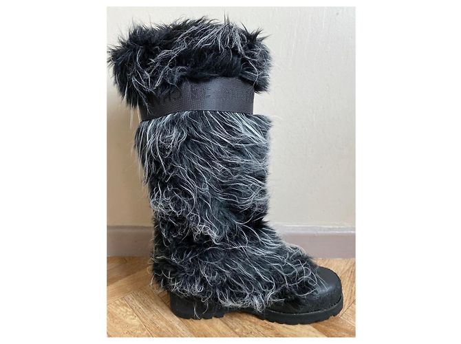 Chanel Stiefel Schwarz Grau - Ansicht 5