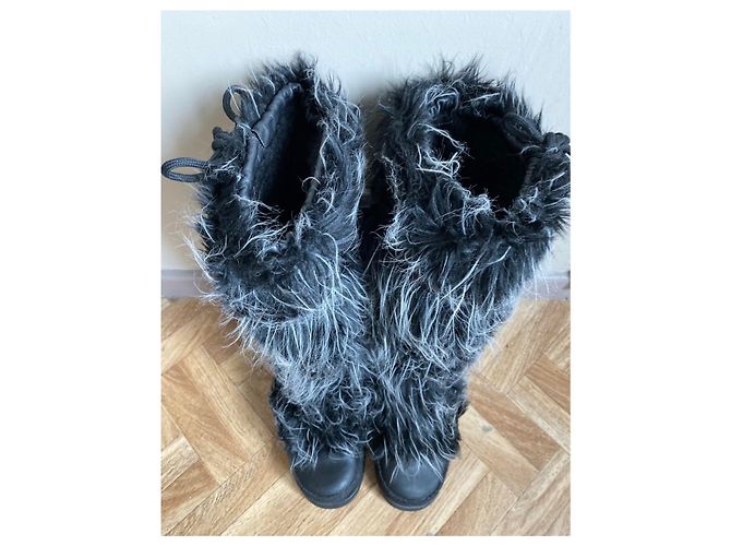 Chanel Stiefel Schwarz Grau - Ansicht 6