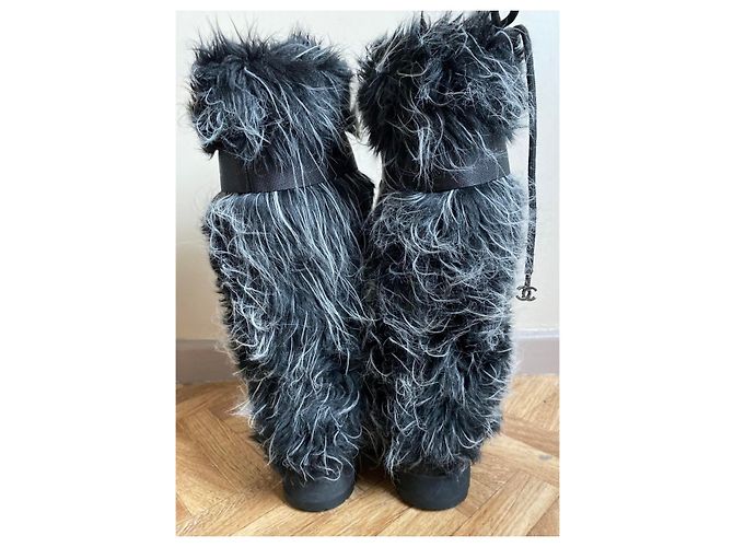 Chanel Stiefel Schwarz Grau - Ansicht 7