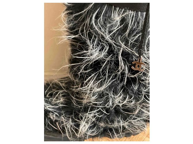 Chanel Stiefel Schwarz Grau - Ansicht 8
