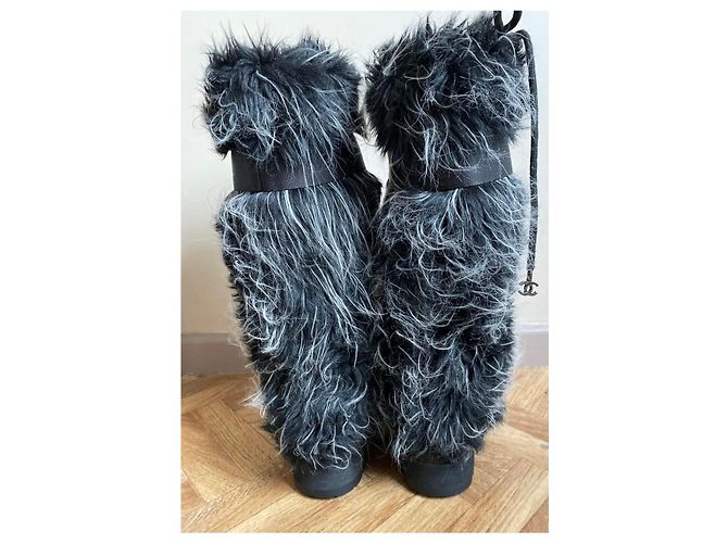 Chanel Stiefel Schwarz Grau - Ansicht 9