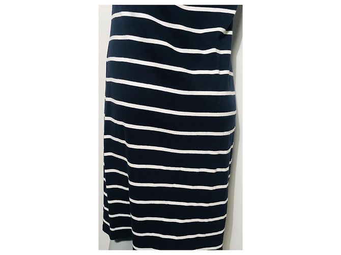 Vestido Ralph Lauren de Algodón con Rayas Blanco Azul - vista 13