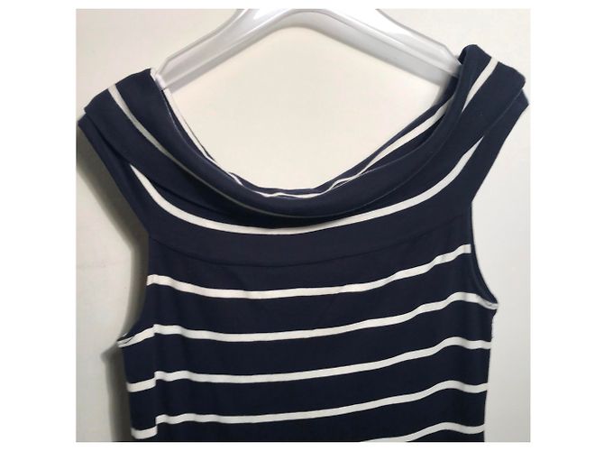 Vestido Ralph Lauren de Algodón con Rayas Blanco Azul - vista 5