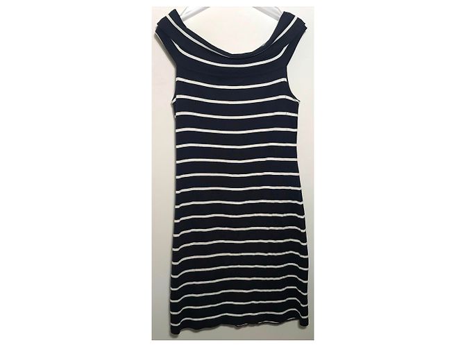 Vestido Ralph Lauren de Algodón con Rayas Blanco Azul - vista 6