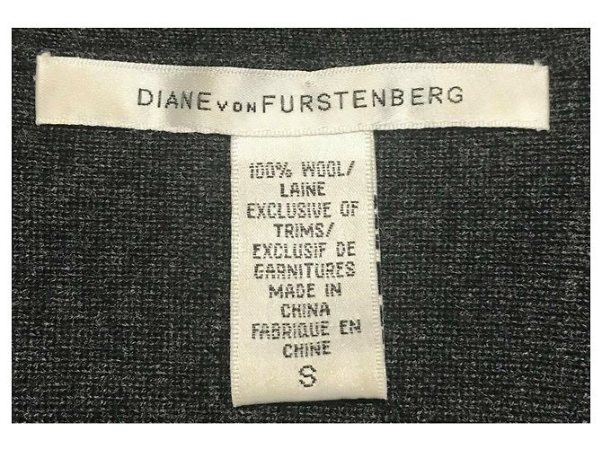 Diane Von Furstenberg Jaye Wollstrickjacke dunkelgrau Anthrazitgrau - Ansicht 3