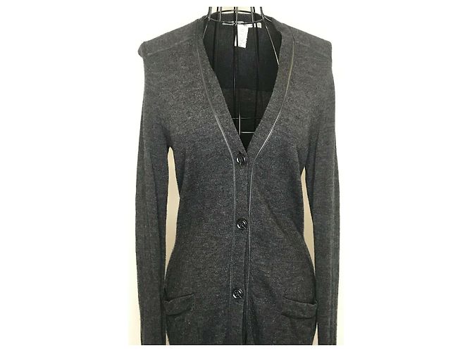 Diane Von Furstenberg Jaye Wollstrickjacke dunkelgrau Anthrazitgrau - Ansicht 4