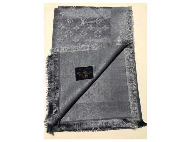 Anthrazit Monogramm Glanz Louis Vuitton Schal - Ansicht 3