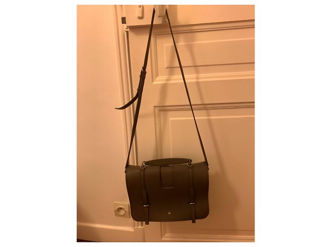 Bolso Saint Laurent Charlotte Messenger Suede Gris - vista 3