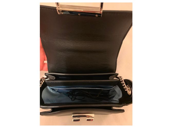 Lanvin Borsa Jiji in pelle nera Nero - vista 2