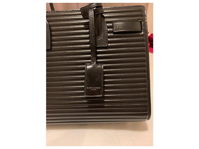 Jour Borsa Saint Laurent in pelle nera Nero - vista 3
