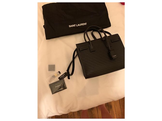 Jour Borsa Saint Laurent in pelle nera Nero - vista 5