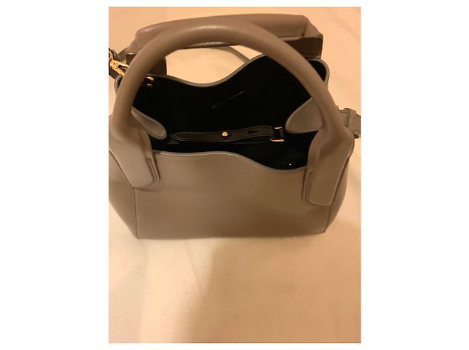 Borsa a tracolla Lanvin in pelle grigio scuro Grigio antracite - vista 4