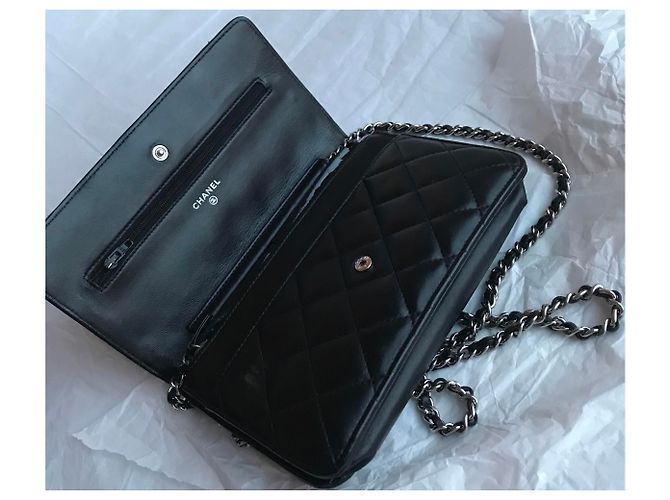 Chanel WOC Wallet on Chain mit Staubbeutel und Box Schwarz - Ansicht 18