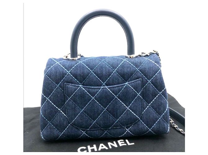 Chanel Coco Griff Tasche Blau - Ansicht 2