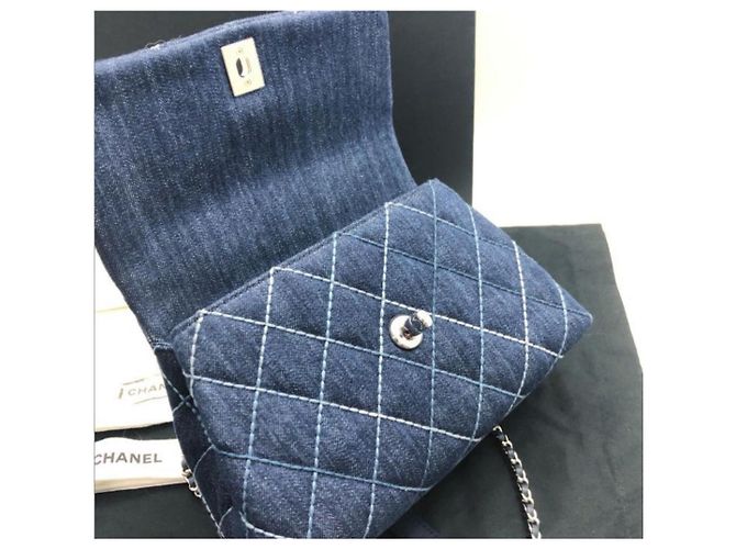 Chanel Coco Griff Tasche Blau - Ansicht 5
