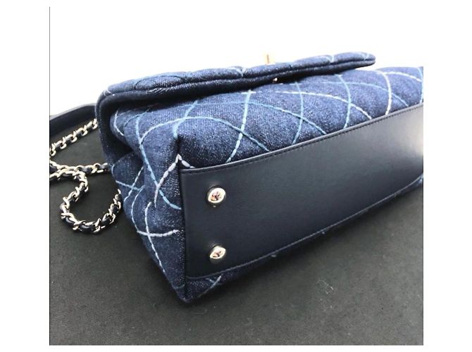 Chanel Coco Griff Tasche Blau - Ansicht 6