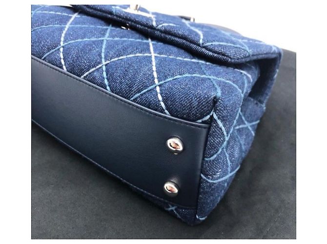 Chanel Coco Griff Tasche Blau - Ansicht 7