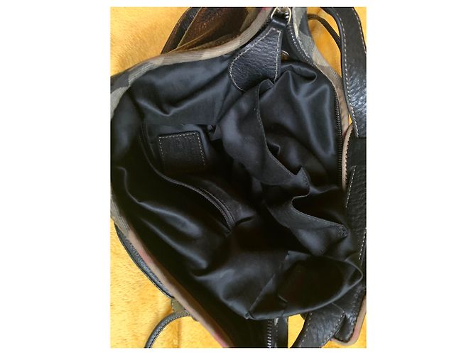 Borsa a tracolla Burberry in pelle nera Nero - vista 7