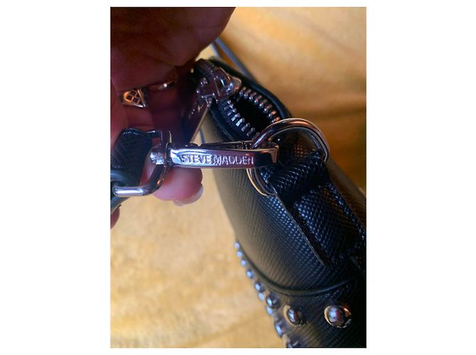 Borsa Steve Madden in pelle nera con borchie argento Nero - vista 3