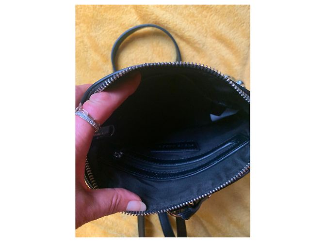Borsa Steve Madden in pelle nera con borchie argento Nero - vista 7