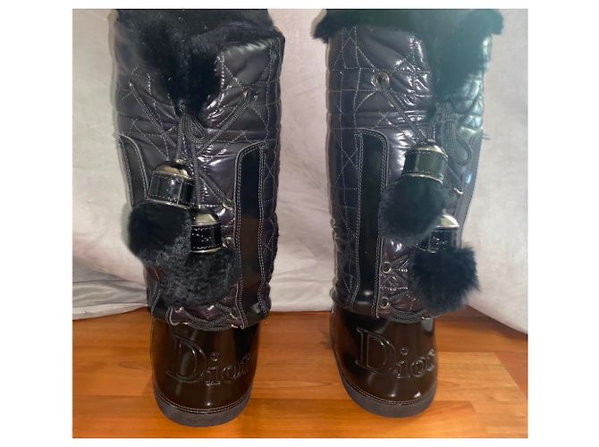 Botas Moon Dior de charol negro - vista 2