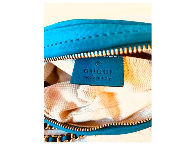 Gucci Mini catena in pelle Soho Nabuk - vista 5