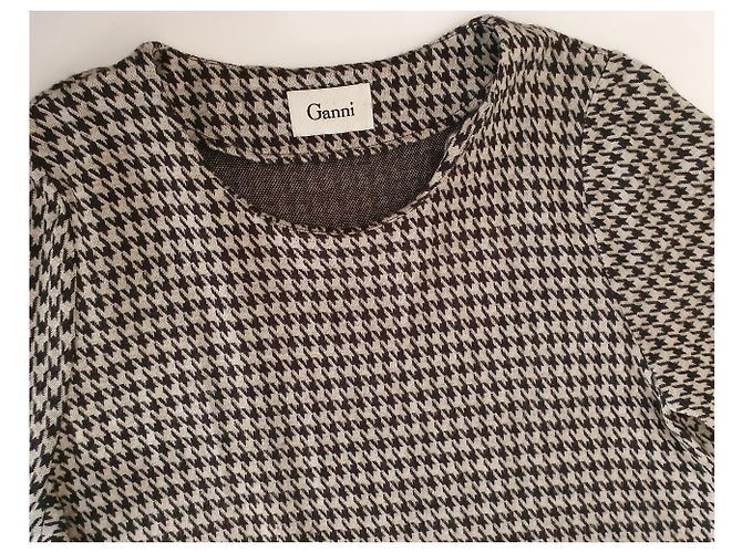 Ganni Kleid Hahnentritt Muster Mehrfarben - Ansicht 2