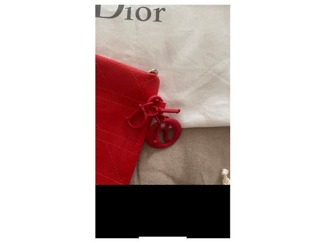 Clutch Christian Dior Panarea Rossa Tela Cannage - vista 2