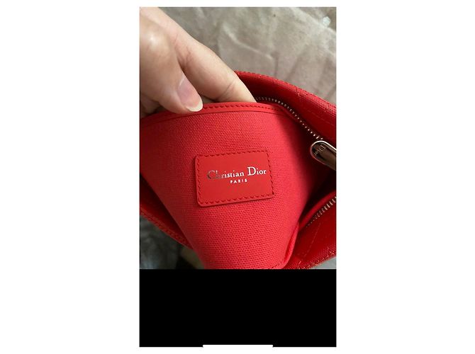 Clutch Christian Dior Panarea Rossa Tela Cannage - vista 3